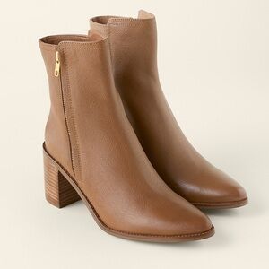 Seychelles Tan Leather Block Heel Ankle Boots